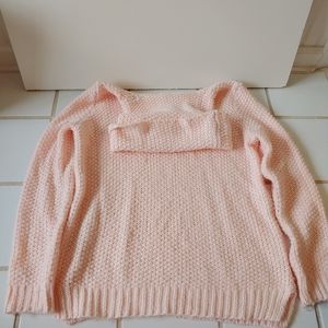 Pink cowl sweater